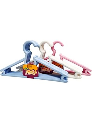 MarkEntegra 6'lı Asorti Plastik Çocuk Elbise Askısı (0.6 x 27 x 14 Cm)