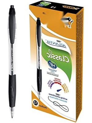 MarkEntegra Siyah Basmalı Tükenmez Kalem (0.32 Mm, 12 Adet)