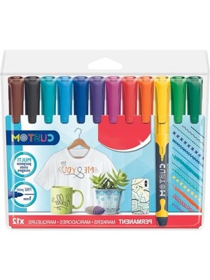 MarkEntegra Ince Uçlu 12'li Permanent Marker Seti