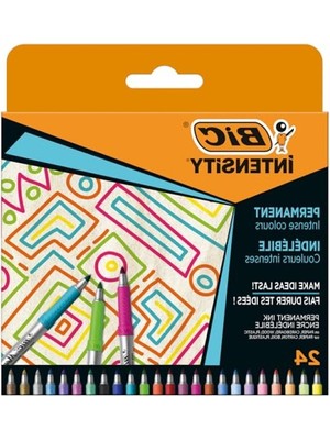 MarkEntegra Kalıcı Markör Seti 24 Renk, Kauçuk Tutaç, Hızlı Kuruma Özelliği