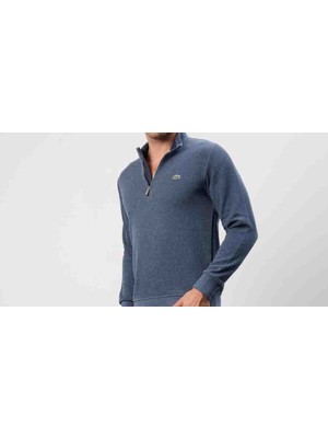 Lacoste Fermuar Yaka Indigo Extra Dar Erkek Sweatshirt