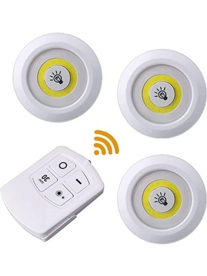 MarkEntegra Uzaktan Kumandalı 3'lü Kablosuz LED Lamba Seti