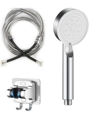 MarkEntegra 5 Fonksiyonlu Yüksek Basınçlı Duş Başlığı – Yapışkanlı Mafsal Hortum Seti