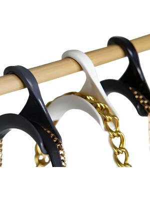 6'lı Beyaz Çanta ve Şal Askısı, Dolap Içi Organizer Seti