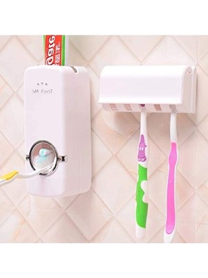 MarkEntegra Diş Macunu Sıkacağı ve 5'li Diş Fırçası Tutucu Seti