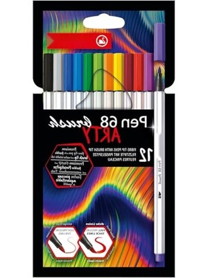 MarkEntegra Esnek Fırça Uçlu Premium Keçeli Kalem - 12'li Paket