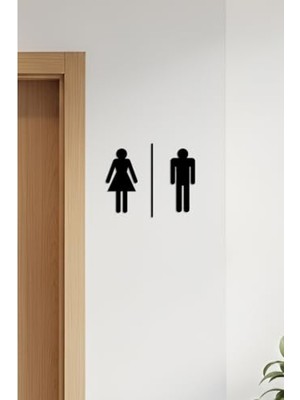 MarkEntegra Kadın ve Erkek Tuvalet Levhası Yönlendirme Tabelası