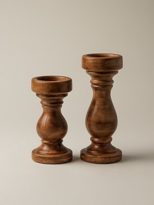 Minihol Sedona Kahverengi Şamdan Seti