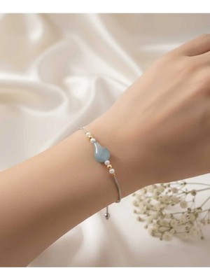 Nati Co Şans Yoncası Figürlü Doğal Taşlı Kadın Bileklik