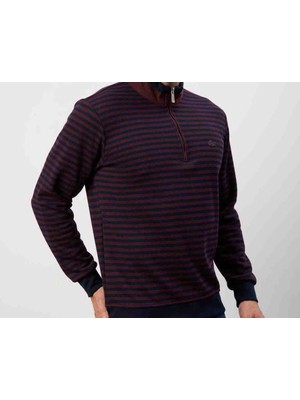 Lacoste Fermuar Yaka Regular Fit Bordo Sweatshirt