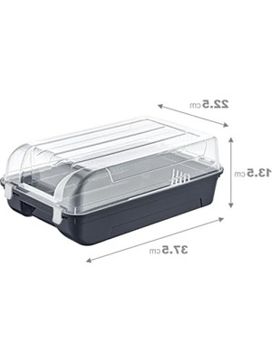 MarkEntegra Şeffaf Erkek Ayakkabı Kutusu - TRN-205 (Antrasit)