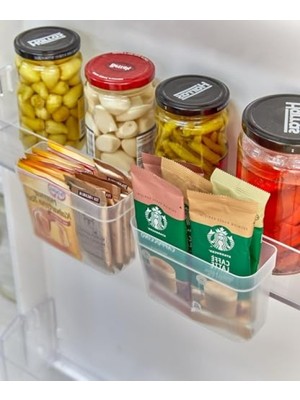 MarkEntegra Askılı Buzdolabı Kapak Içi Raf Organizeri, 4 Adet