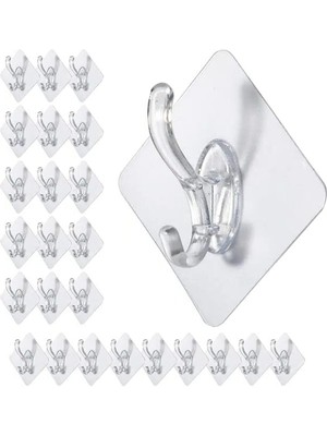 MarkEntegra 6 Adet Şeffaf Kendinden Yapışkanlı Askı - Çok Amaçlı