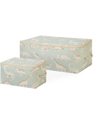 MarkEntegra 2'li Dinozor Temalı Çocuk Odası Hurç Seti - 30 x 22 x 18 cm ve 52 x 28 x 21 cm