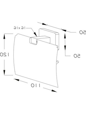 MarkEntegra Yapışkanlı Kapaklı Kare Tuvalet Kağıtlığı