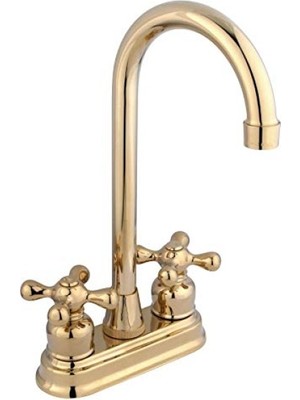 MarkEntegra Cilalı Pirinç Bar Musluğu, 10,64 cm Ağız Erişimi