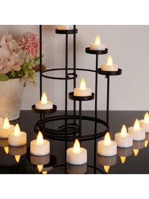 MarkEntegra Alevsiz LED Işıklı Pilli Mum, Şık ve Güvenli Dekorasyon