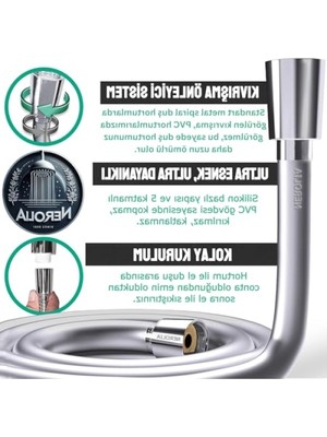 MarkEntegra Ultra Uzun Pvc Duş Hortumu - 200 cm