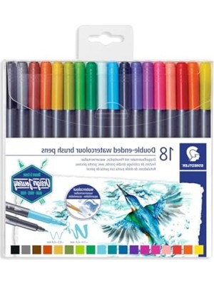 MarkEntegra Çift Uçlu Keçeli Kalem Seti, 18 Parlak Renk