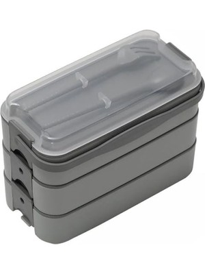 MarkEntegra 3 Katlı 6 Bölmeli Bpa'sız Plastik Sefer Taşıma Kutusu - 1260 ml