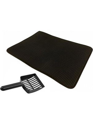 MarkEntegra Kürek ve Elekli Kedi Tuvalet Önü Paspası Set 60 x 43 cm