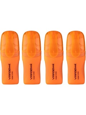 MarkEntegra Fosforlu Kalem Seti - Turuncu Renk, 4'lü