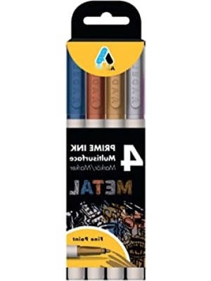 MarkEntegra 4 Renkli Multisurface Metalik Markör Seti - 1.5 mm Uç