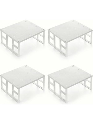 MarkEntegra 4'lü Dolap Içi Düzenleyici Raf - Mutfak ve Tezgah Üstü Organizer