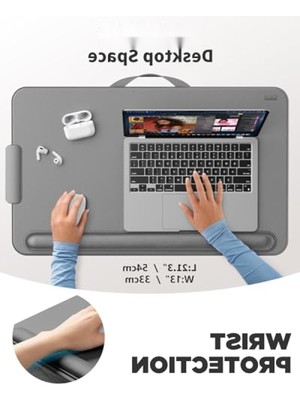 MarkEntegra Yastıklı Laptop Dizüstü Masası, Dahili Çekmeceli, Telefon Tutucu