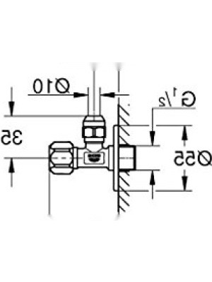 MarkEntegra Ara Musluk, 55MM Rozet, Krom Kaplama