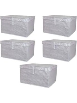 MarkEntegra 5 Adet Kapaklı Çok Amaçlı Düzenleme Kutusu, 50X40X30 cm