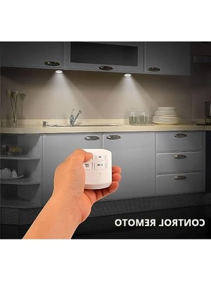 MarkEntegra Kendinden Yapışkanlı LED Işık Paketi - Uzaktan Kumandalı, 3 Adet