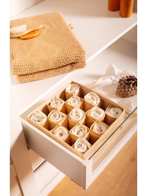 25 Gözlü Çok Amaçlı Çekmece Düzenleyici, Katlanabilir Organizer Kutu