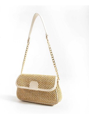 Legend Aksesuar Kadın Hasır Zincir Askı Detaylı Omuz ve Çapraz Çantası