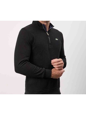 Lacoste Fermuar Yaka Extra Dar Siyah Sweatshirt