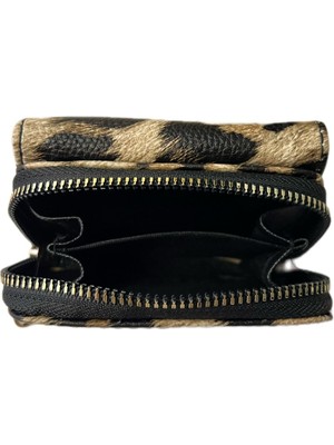 Leopar Cüzdan Çok Gözlü Küçük Boy Premium Kalite