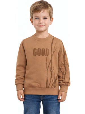 Baglan Erkek Çocuk Önü Arkası Baskılı Sweatshirt BGL-ST05241
