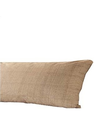 MarkEntegra Yan Yatış Için Sütlü Kahve Renk Yastık Kılıfı - 40X120 cm