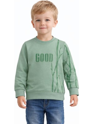 Baglan Erkek Çocuk Önü Arkası Baskılı Sweatshirt BGL-ST05241