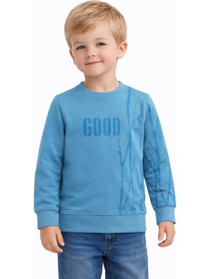 Baglan Erkek Çocuk Önü Arkası Baskılı Sweatshirt BGL-ST05241