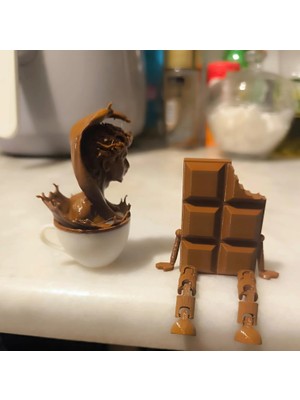 SNM Modern Büst ve Çikolata Karakter Figür - Ofis ve Ev Dekorasyon Hediyesi