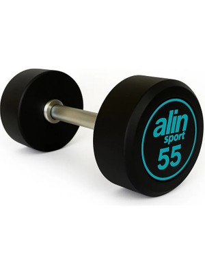 Alin Sport 55 kg Kauçuk Kaplı Profesyonel Olimpik Dumbbell ( Dambıl )