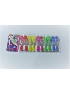 Çocuklar Için 10'lu Renkli Silikon Mandal Seti, Pratik ve Dayanıklı Kullanım