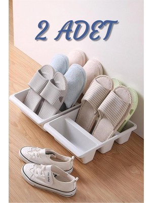 Iki Adet Roma Terlik Toparlayıcı Dikey Rampa, 3 Bölmeli Dik Ayakkabı Rampası