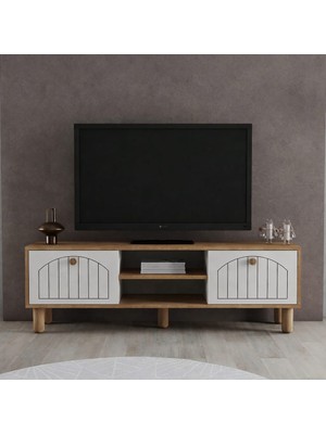 Kaçmaz Home Mobilya 150 cm Sepet Beyaz Bohem Tv Ünitesi