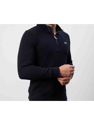 Lacoste Fermuar Yaka Extra Dar Lacivert Sweatshirt