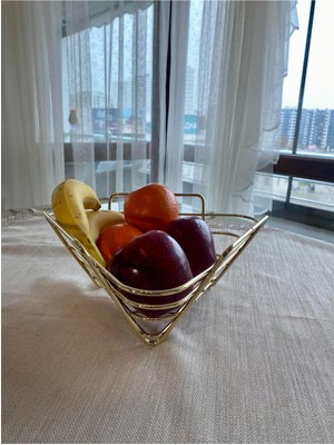 Şık Üçgen Meyve ve Ekmek Sepeti, Modern Tel Tasarım