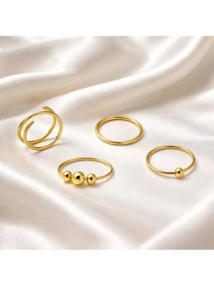 Begonia Accessories Anti Alerjik Paslanmaz Kararmaz 4 Adet Hızma Küpe Olarak Kullanıma Uygun Set