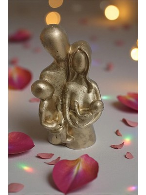 doğal Altın rengi Anne Baba Çocuk Aile Biblosu