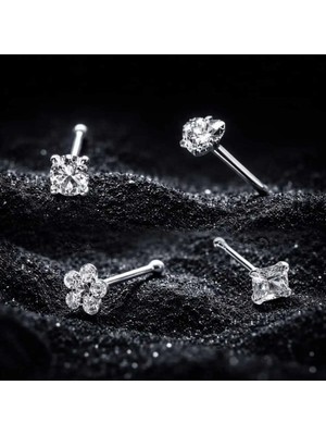 Begonia Accessories Anti Alerjik Paslanmaz Kararmaz 4 Adet Hızma Küpe Olarak Kullanıma Uygun Set